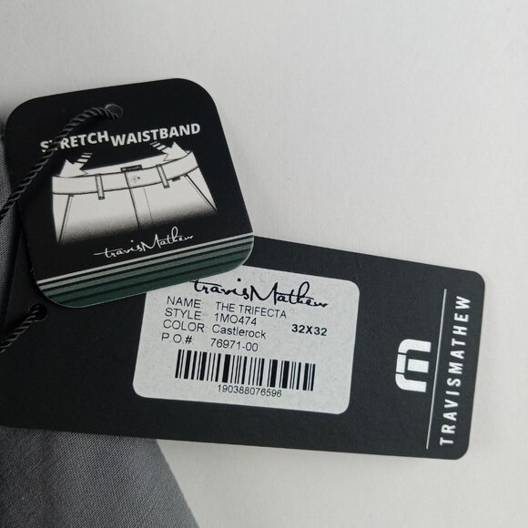 Travis Mathew Trifecta Golf Pants Men's Size 32 x 32 Castlerock Stretch Waist - Picture 8 of 8